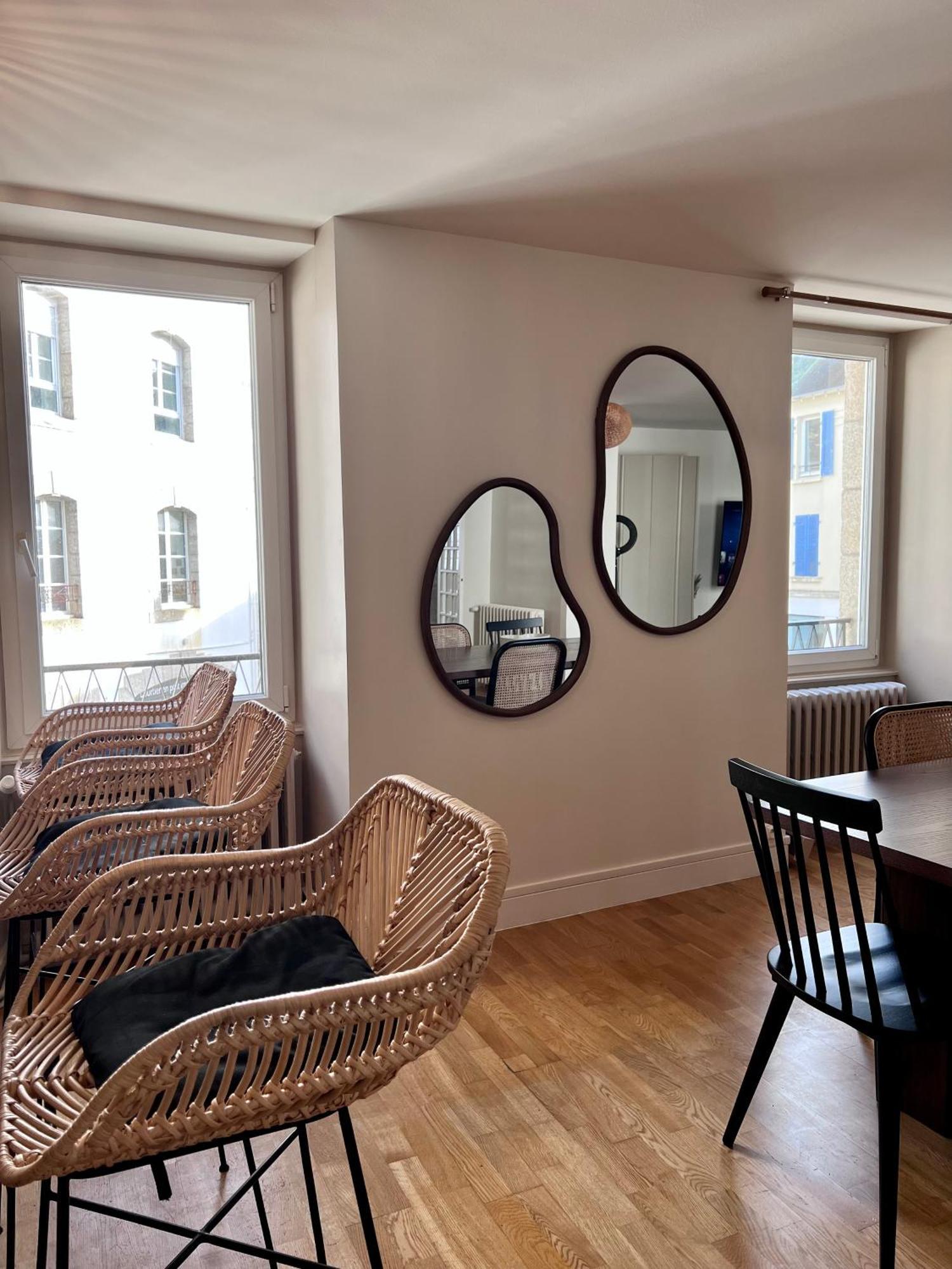 Grand Appartement Ultra Moderne Plein Centre, Plage A Pieds, Avec Parking Concarneau Bagian luar foto